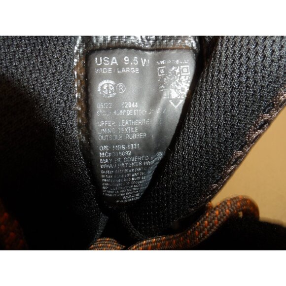 MERRELL Men's MOAB 2 VERTEX MID Waterproof Composite Toe Work Boot Brown 9.5W - Picture 4 of 9